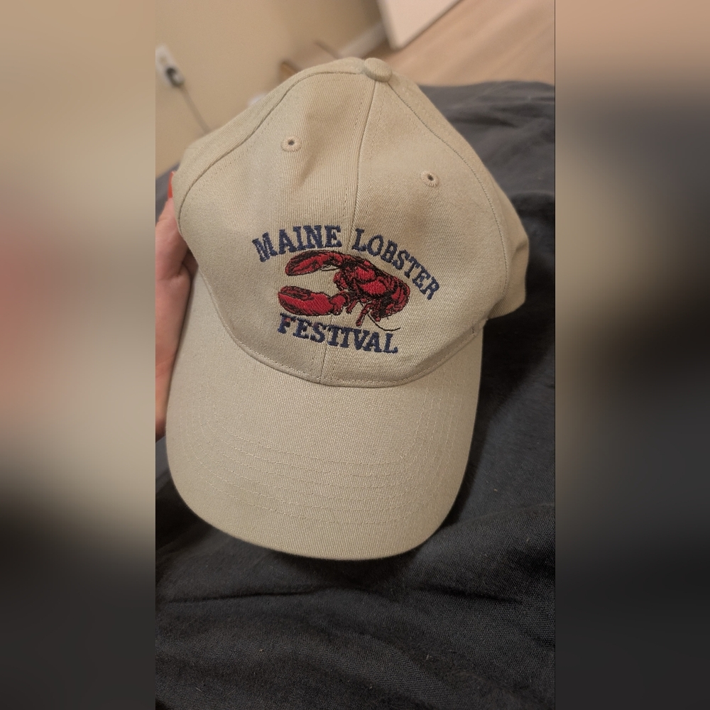 vintage Maine Lobster Festival Beige Cap